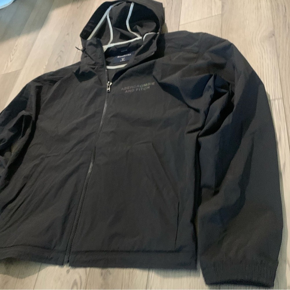 Men's Abercrombie & Fitch Reflective Rain Jacket Size Medium - Picture 3 of 9